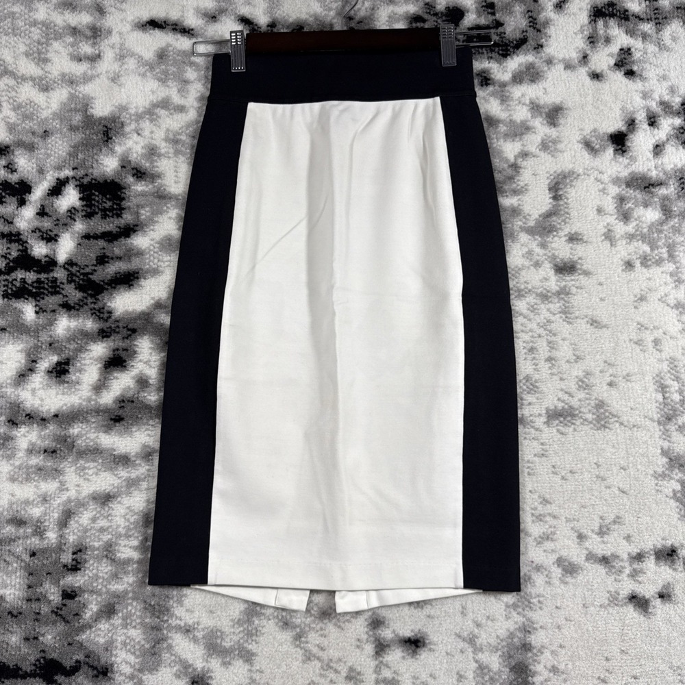 Armani Exchange Skirt Womens Size Small Two Tone‎ Rear Split Hem Office Career